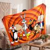 Looney Tunes Printed Flannel Blanket, Skin Friendly Warm Throw for Indoor Couch Bed Daily Use