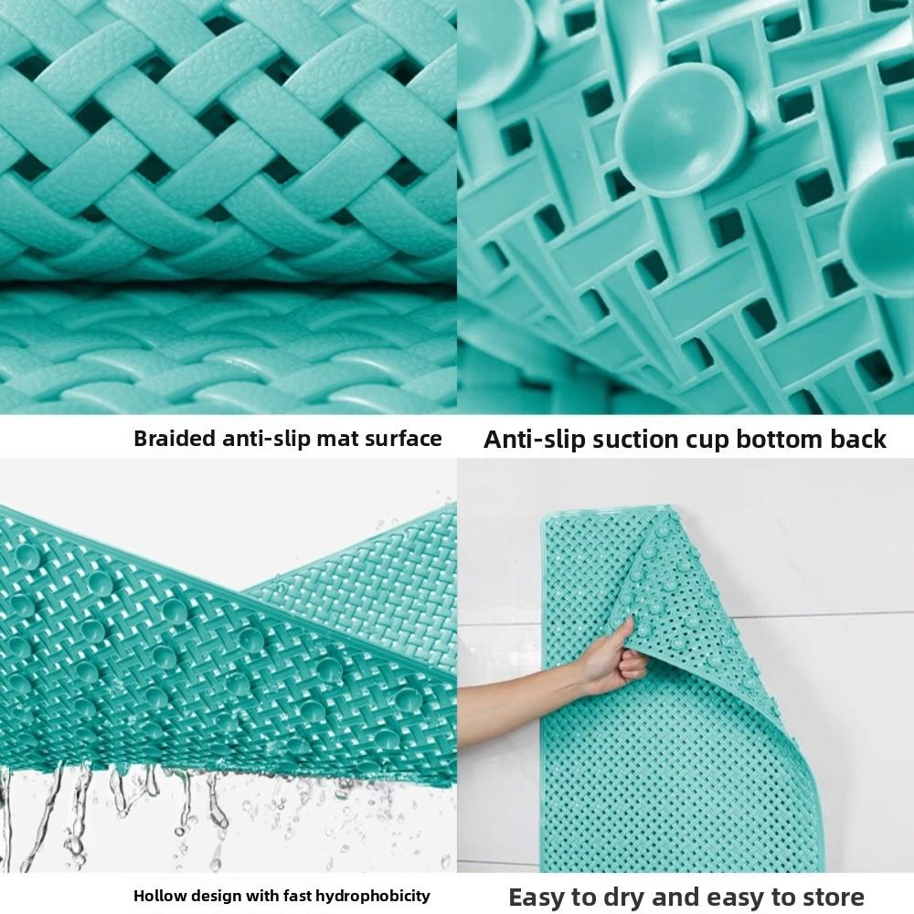 Machine Washable Non-Slip Bath Mat Textured Surface Floor Mat Home Decor Shower Mat Spa