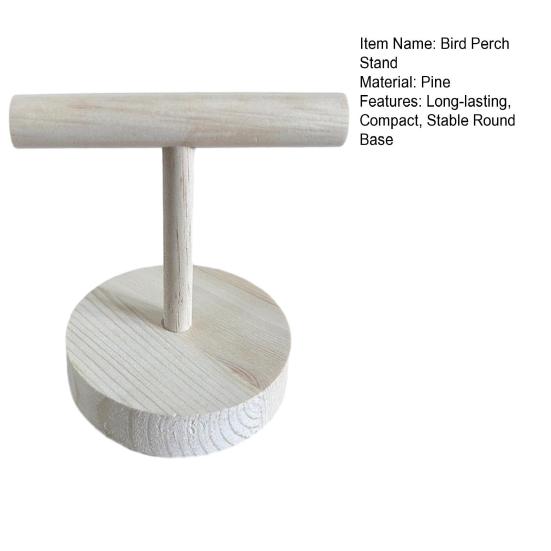 Yousheng Bird Perch Stand for Small Birds Tabletop Wooden Parrot Perch with Round Base Training Perch Rest Platform for Budgies Lovebirds Parakeets