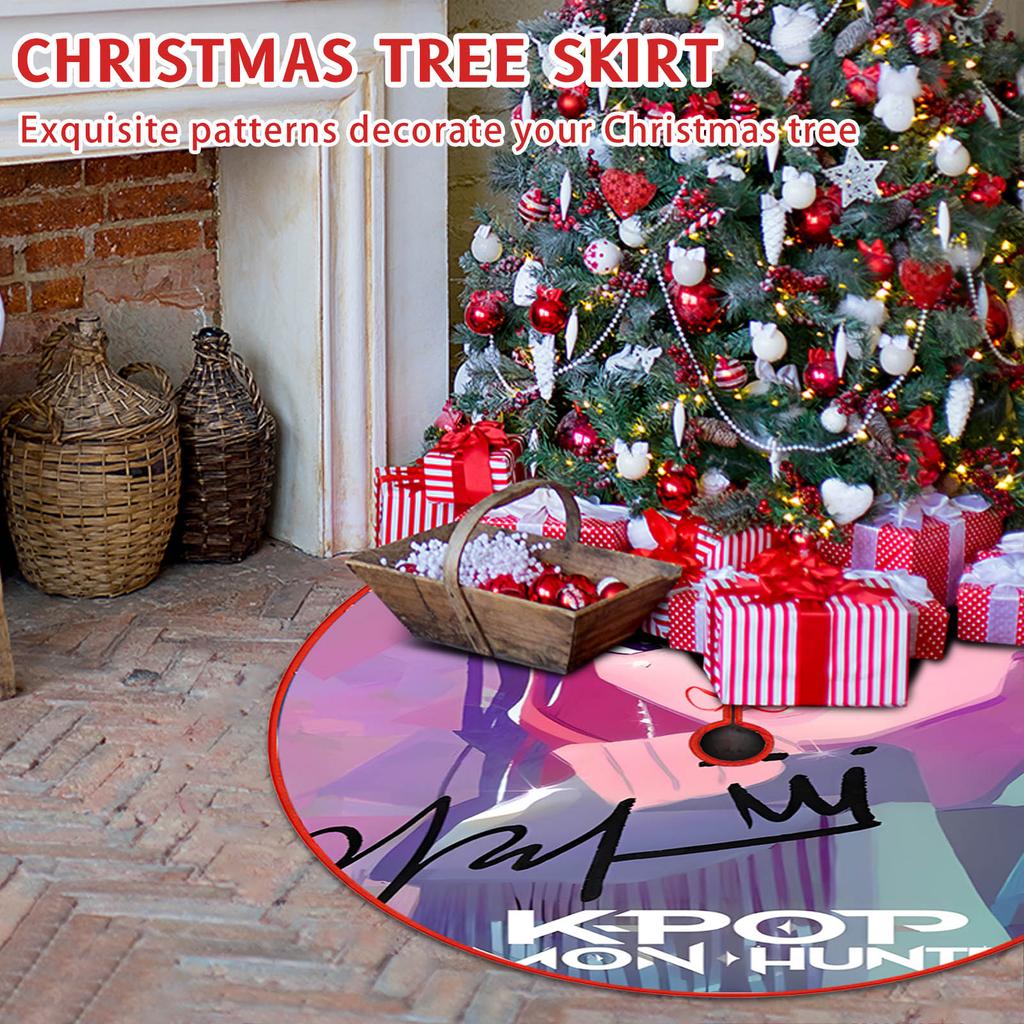 Christmas Tree Skirt Decoration For Home Xmas Tree Decorations Skirt Ornament Festive Holiday Party Decorations Indoor Outdoor