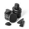 Bian Stone Heated Massage Set: 20-Piece Hot Stone Kit for Beauty Spa and Steaming Therapy