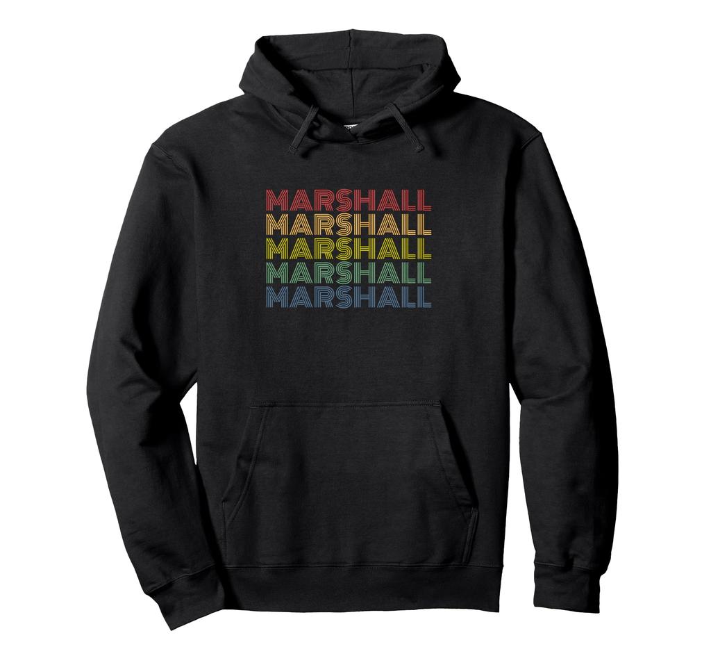 Marshall Wordmark Pattern Personalized Retro Hoodie