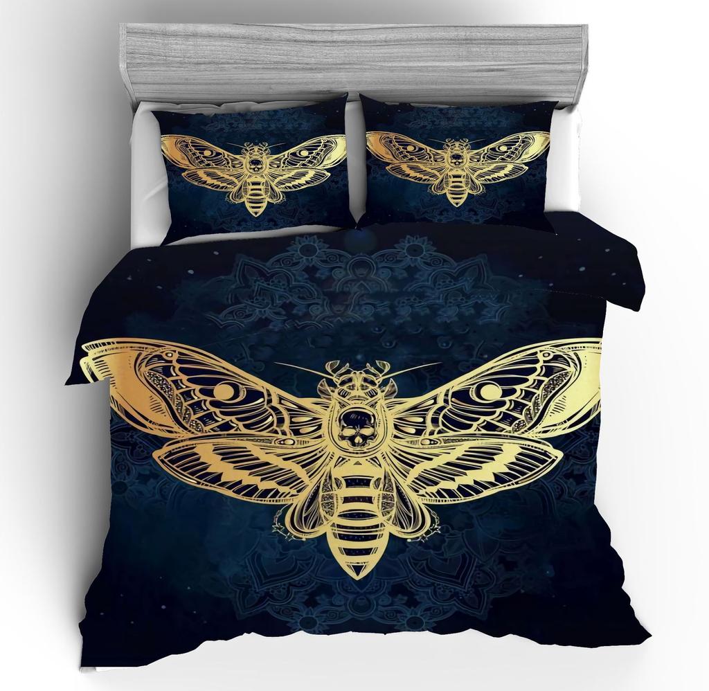 3D Girls' Room Bedding Set Butterfly Series Printed Duvet Cover Pillowcase 2/3PC AU/DE/UK Full Size Soft Zippered Home Textile