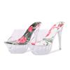 Fashion Sexy High-heeled Women's Shoes Transparent Bottom Thin Heel Fish Mouth Toe Head Trendy Personalized Women's Sandals