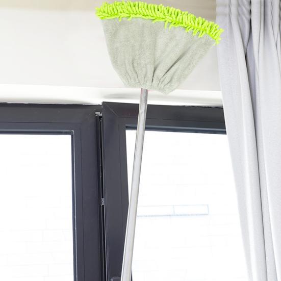 Coral Velvet Broom Cover Quick Drying High Water Absorption Elastic Closure Snap-Fit