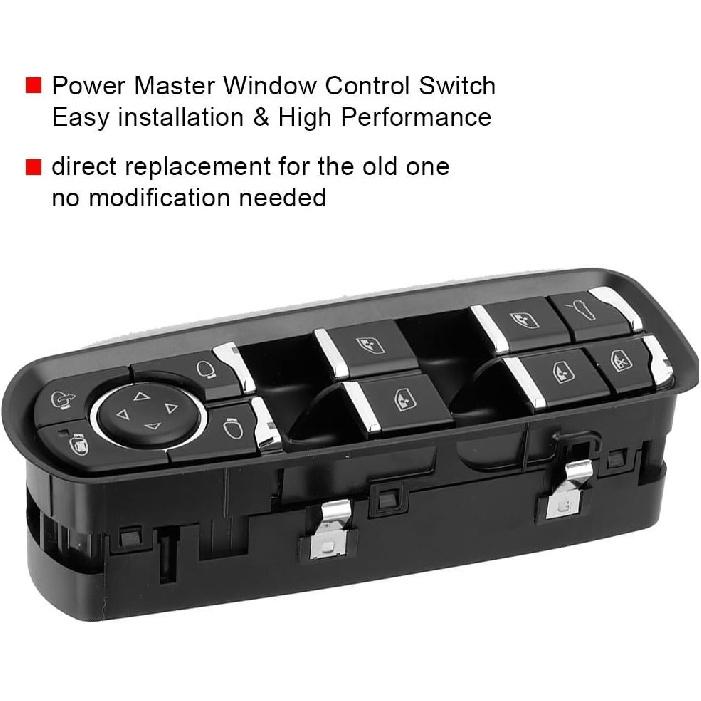 Master Power Window Switch, Front Driver Side Window Control Switch Power Master Window Switch Fit for Porsche Cayenne 2011-2016
