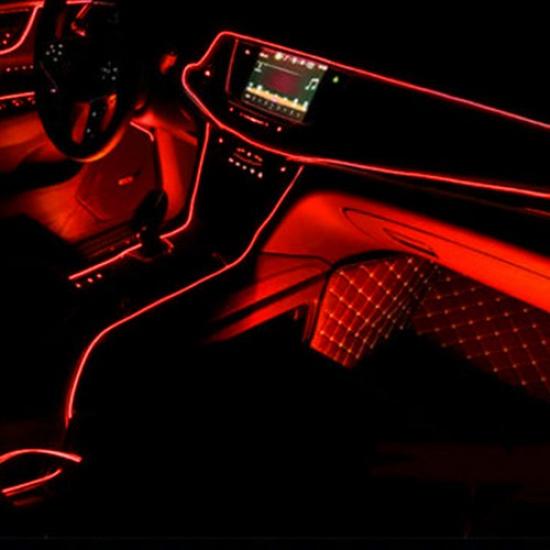 5M Red Interior Wire Atmosphere Strip Light LED Decor Trim Bar USB Waterproof