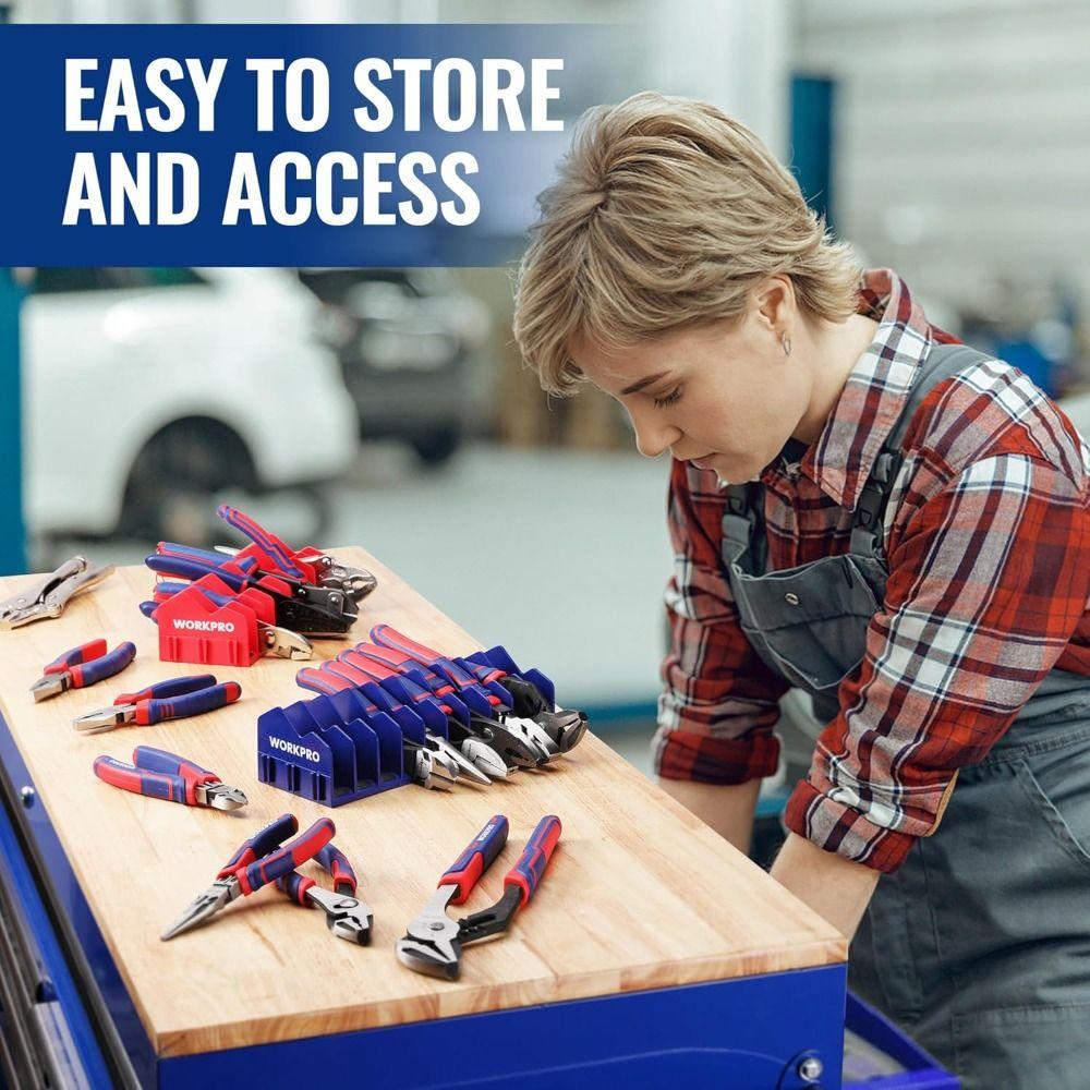 3" H Drawers Pliers Storage Rack Non-Slip Rubber Base Tool Storage Box  Workshop Containers