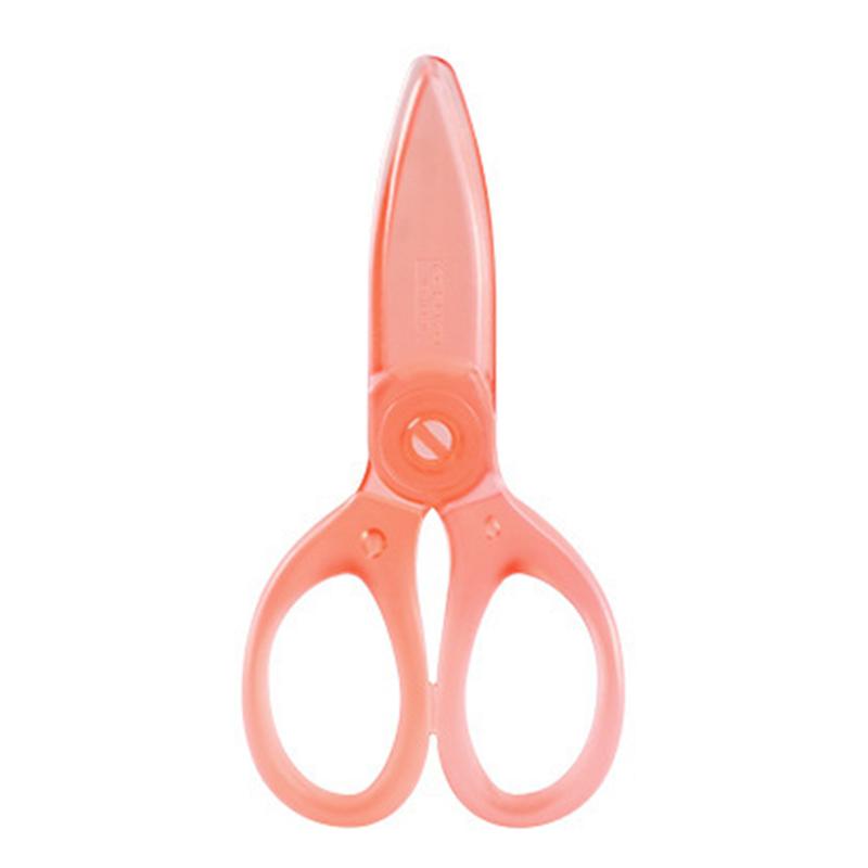 Transparent Safety Plastic Scissors Stationery Student Kids Diy Paper Cutting School Supplies