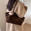 Winter Korean Version of Lamb Wool Handbag Large-capacity Plush Bag Women's Foreign Style Fashion Shoulder Underarm Bag Tote Bag