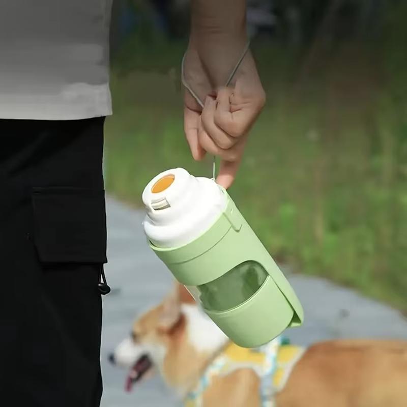 Pet Travel Water Bottle Portable with Food Container Foldable 2in1 Pet Outdoor Bowl Puppy Dog Cat Travel Drinking Food Feeder