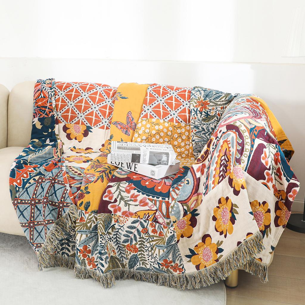 Delicate Towel Blanket With Tassels, Bedspread, Sofa Cover Blanket, Four-Layer Gauze Cotton, 200*230 Cm, High Quality