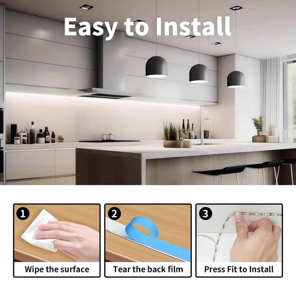 5V USB LED Stripelys med Håndbevegelsessensor PÅ/AV-bryter Dimmbar 2835 Fleksibel Tapelampe for TV-baklys Skap Romdekor