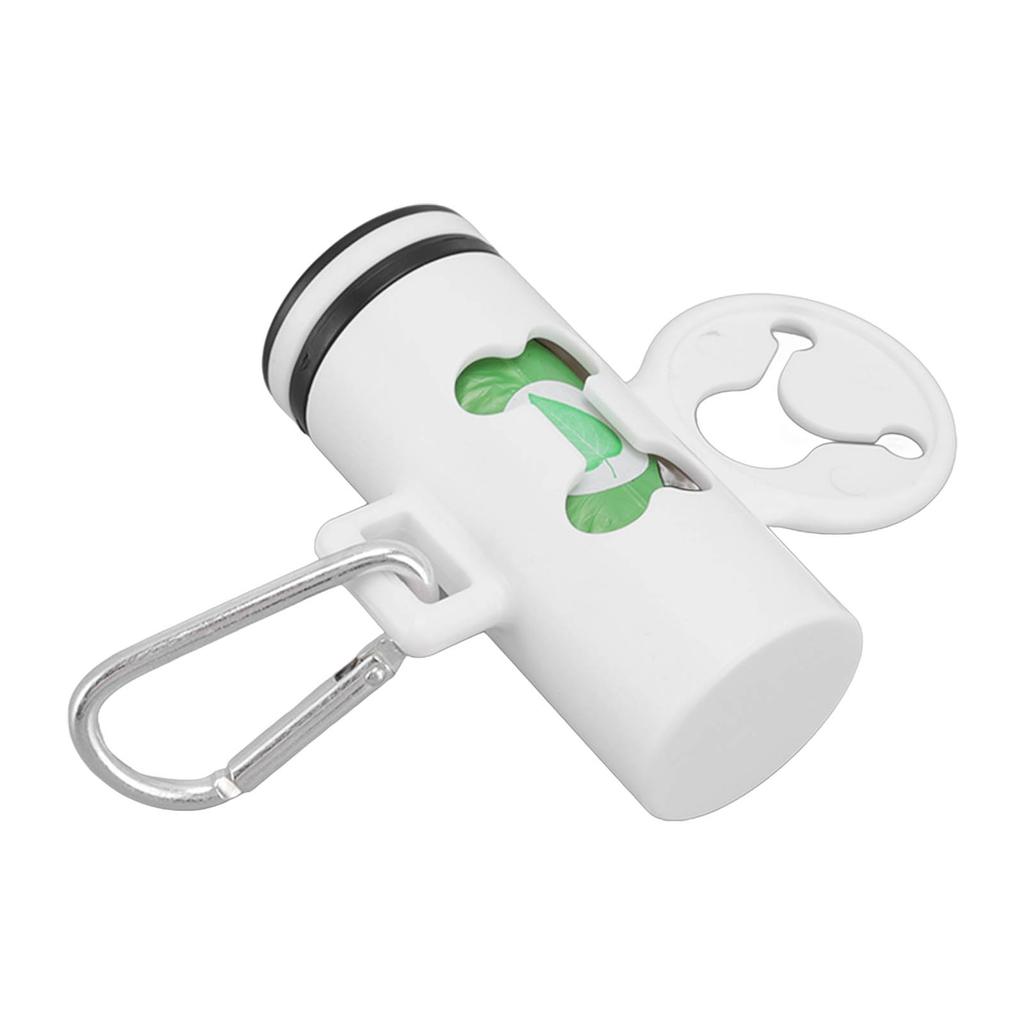 Dog Poop Bag Dispenser Dog Poop Waste Bag Holder Dispenser with Metal Carabiner and 1 Roll of Waste Bags