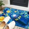 Tardis In Starry Night Office Rug Chair Mat, Game Carpet, Suitable for Front Door, Bedroom, Living Room, Desk, Holiday Gift