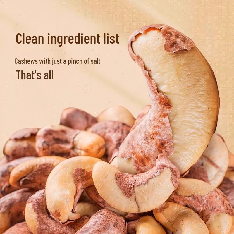 2025 Purple-Skin Cashew Kernels: Cooked Snack Nuts for Office & Leisure.