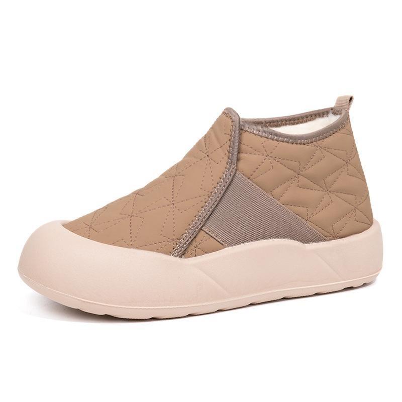 Ladies Winter Platform Snow Boots Anti Slip Warm Faux Fur Lining Ankle Booties Water Resistant Comfortable Fuzzy Walking Short Boots