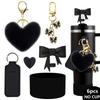Bows Accessories For Stanley Cup 40&30Oz Tumbler With Handle,Including Bow Straw Topper,Chapstick Holder, Boot, Keychain Charms