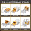 60Pcs/Set Engineering Truck With Light And Sound Diecast Construction Excavator Model Vehicle Alloy Toys For Children Boys Gifts