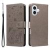 For iPhone 17 Leather Wallet Case Cat Bee Pattern Phone Cover Stand