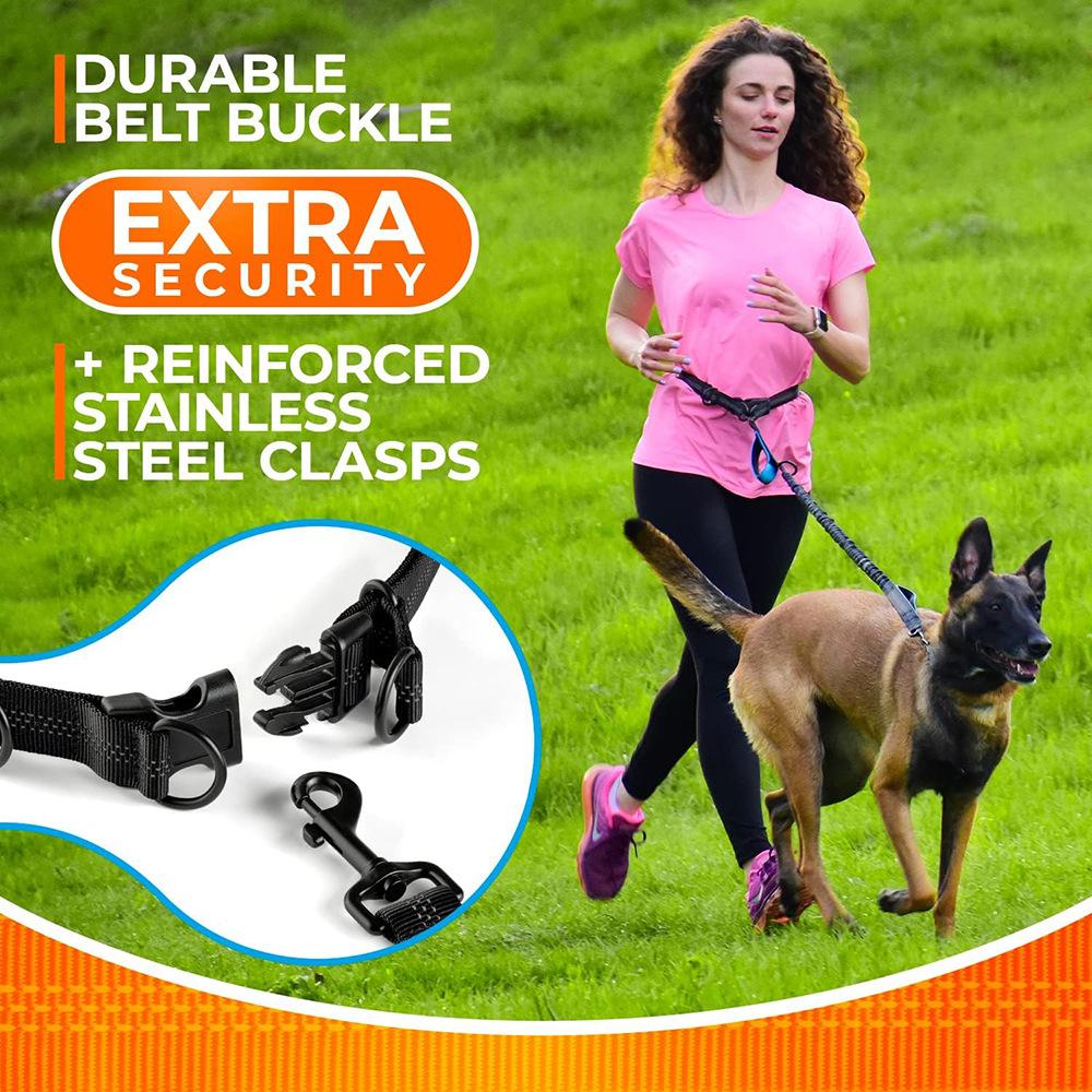 Hot Sale Running Dog Walking Belt Traction Rope Reflective Safety Buffer Retractable Outdoor Dog Rope Outdoor Sports Dog Rope