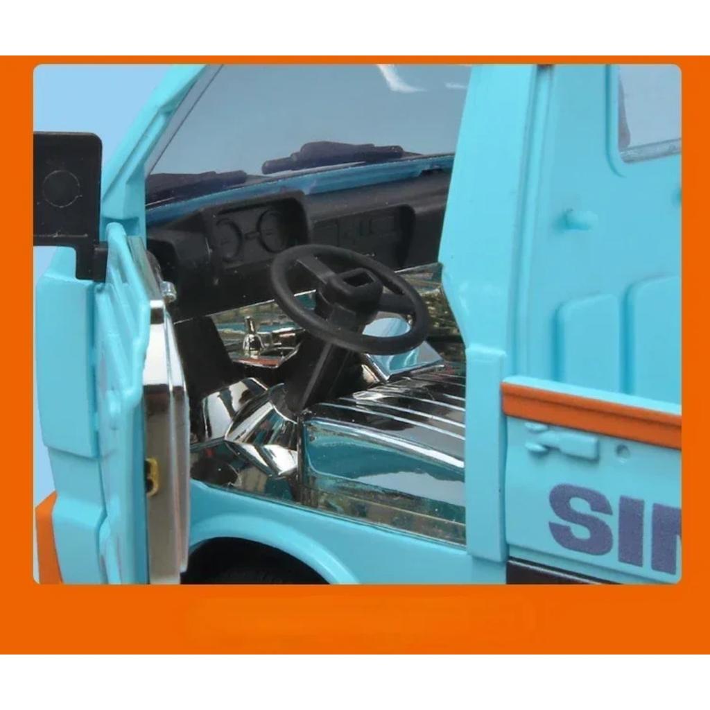 1/24 SUZOKI Gulf Truck Legierung Auto Diecasts & Spielzeugfahrzeuge Automodell Ton und Licht Rückzugauto Spielzeug für Kinder Geschenke