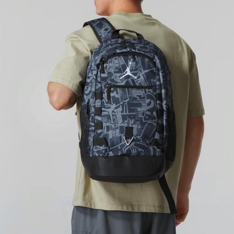 Jordan Polyester Backpack Regular Unisex Charcoal Black Jordan JD2423003AD-001