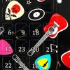 Yousheng Valentine's Day Guitar Picks Advent Calendar 24-Day Countdown Calendar with Guitar Picks And Accessories for Guitarists Music Lovers