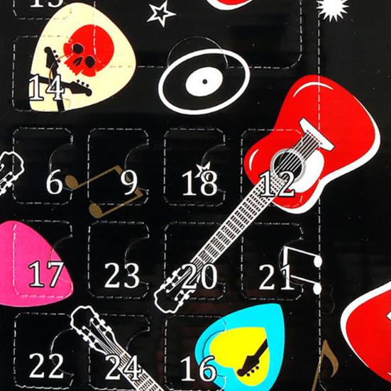Yousheng Valentine's Day Guitar Picks Advent Calendar 24-Day Countdown Calendar with Guitar Picks And Accessories for Guitarists Music Lovers