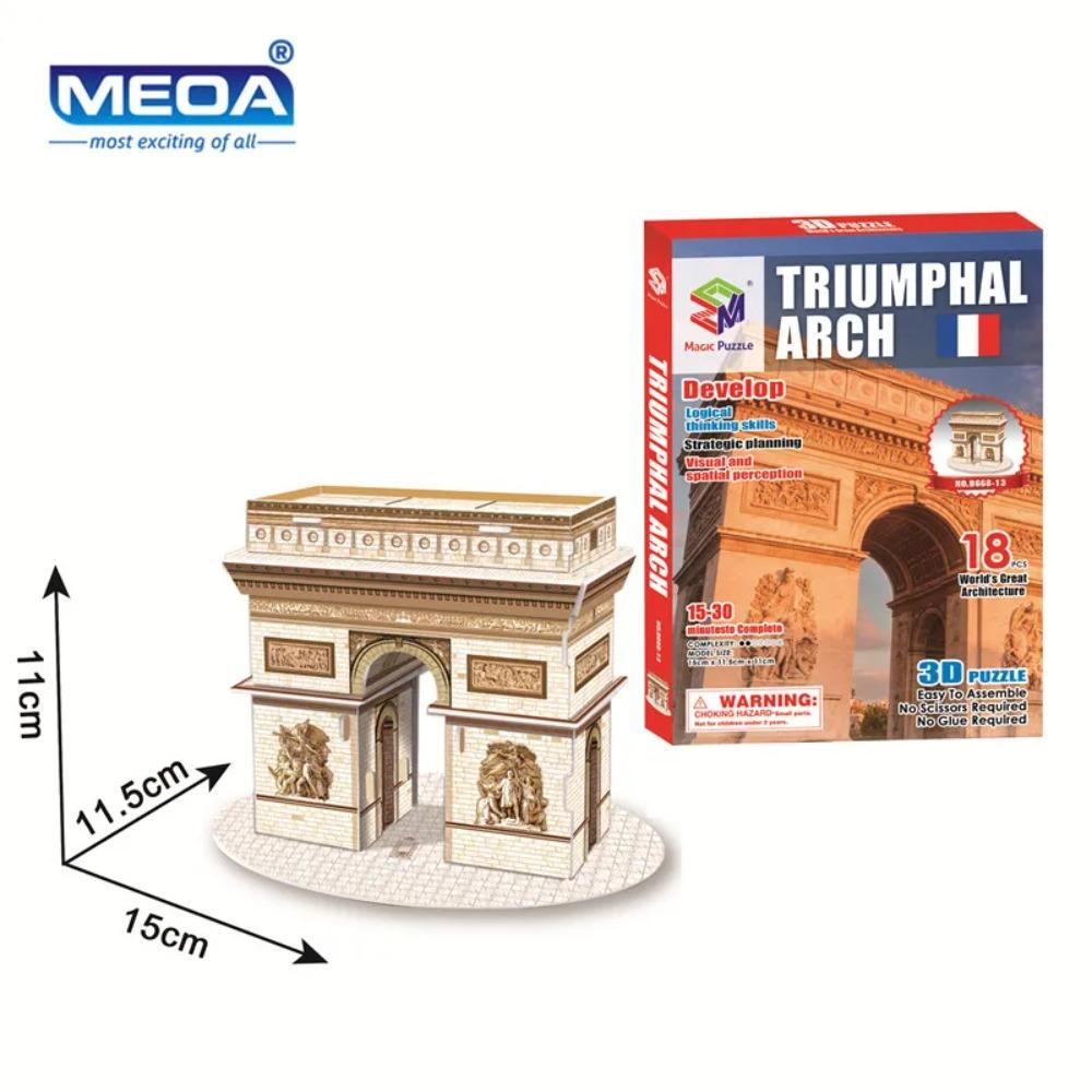 40 Tarz Dünya Ünlü Mimari Bina 3D Puzzle Model İnşaatı Yapboz Oyuncakları Çocuklar İçin Noel Hediyesi