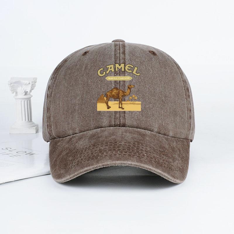 1-teilige Baseballkappe mit Kamelprint Klassischer minimalistischer Retro-Stil Atmungsaktives weiches Gewebe Perfekt für Arbeit und Alltag Verstellbar