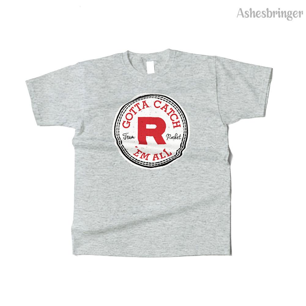 Mens Cotton Team Rocket All Star Graphic T Shirt Street Casual Style Tee for Men and Women