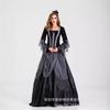 Womens Gothic Victorian Queen Costume Long Gown Halloween Party Cosplay Stage Performance