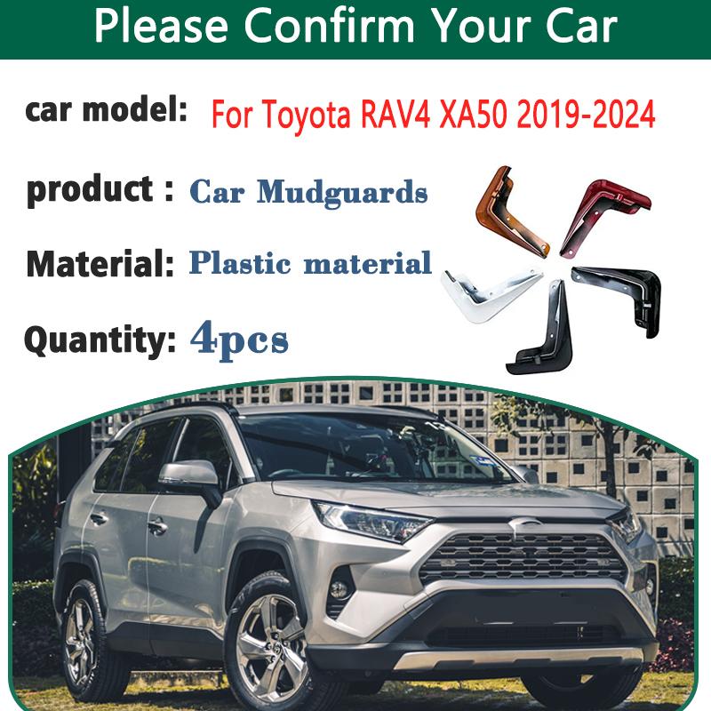 4PCS Car Mud Flaps For Toyota RAV4 XA50 Accessories      2024 Auto Mudguards Splash Guard Front Rear Fenders