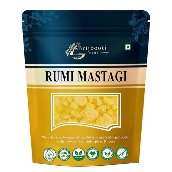 Birju Mahavir GR RUMI MASTAGI MASTIC GUM PISTACIA LENTISCUS, Multi-colored, 50 gam, 50 gram 50GM