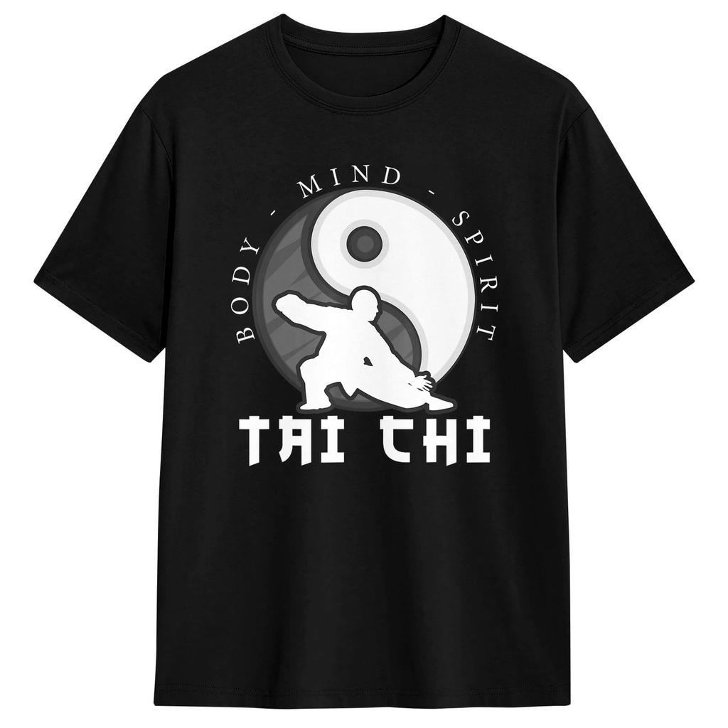 Tai Chi T Shirt Unisex Cotton Funny Tshirt Round Collar Tees Short Sleeve Tops 6xl