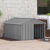 Vidaxl Buda Dla Psa, Szara, 116,5X153X81,5 Cm, Stal
