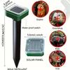 2/1PCS Solar Ultrasonic Electronic Mouse Repeller Snake Repeller Insect Repeller High Power Vibration Built Battery IP64 Sun Charging