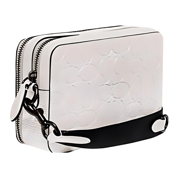 New COACH Charter Cow Leather Shoulder Bag, Crossbody Bag Women's Chalk White C2609-CHK