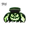 Decorative Holiday Hair Pins Halloween Claw Clips, Luminous Ghost Pumpkin Pattern Acrylic Anti-slip Funny Face Clips Glow in The Dark Grippers
