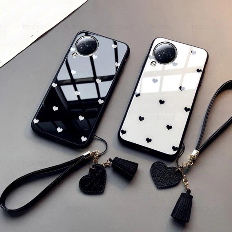 

Стеклянный чехол для Xiaomi Civi 3 Fashion Love Heart Жесткий чехол для телефона