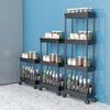 Scaffale da Pavimento Multi-strato Piccolo Carrello Portaoggetti Cestino per Verdura Scaffale da Bagno per Fessure Cucina di Casa