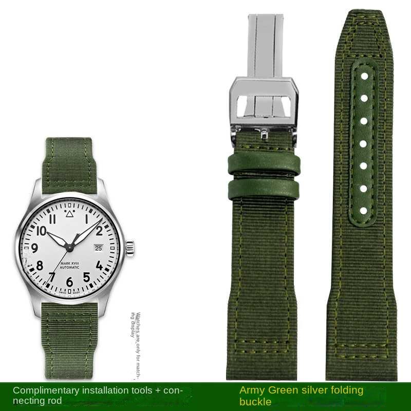 Bracelet de montre en nylon 20 mm 21 mm 22 mm pour IWC Universal Pilot Mark 18 Spitfire Fighter Série Portugal Bracelet de montre en toile