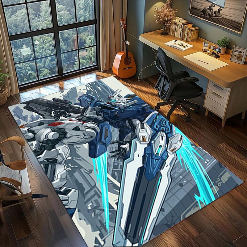 

Ковер для игровой комнаты Gundam, нескользящий, моющийся, ковер большой площади, напольный коврик для спальни 60x90cm