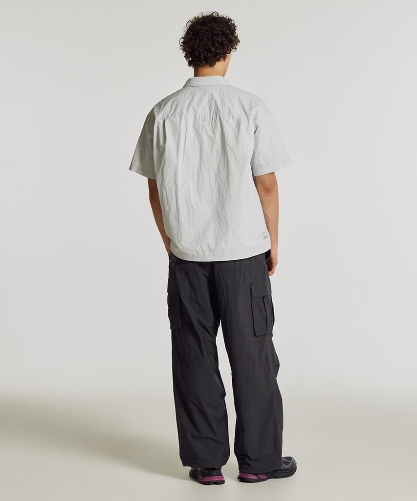 Nyuballanseu Nbntg31513 / Uni Frozen Cotton-Like Cargo Wide Pants (Charcoal)