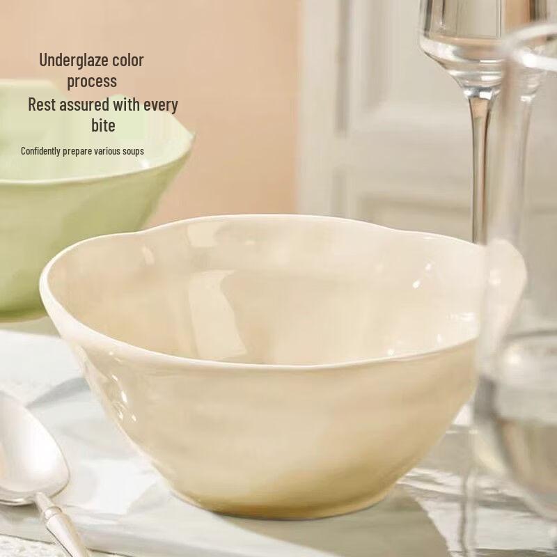 Ruhan Cream-Style Ceramic Bowl Set