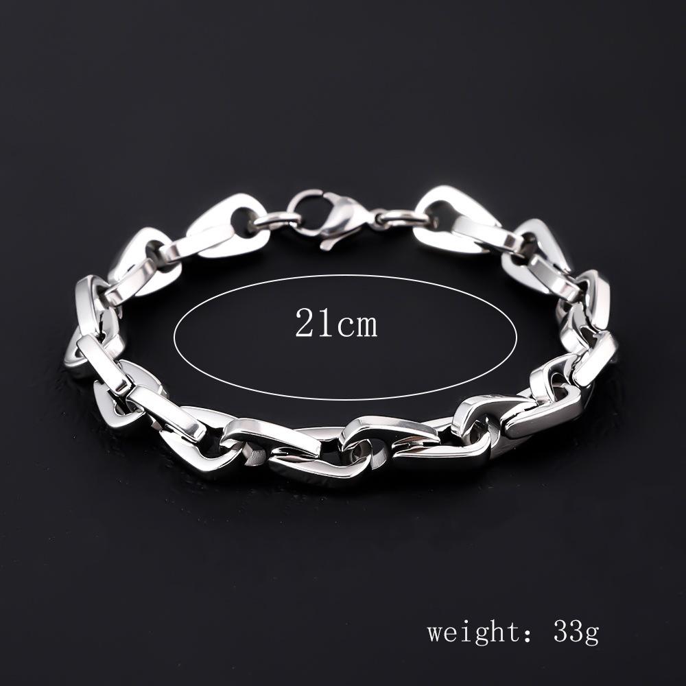 Bracciale da Uomo in Acciaio Inossidabile Semplice Prepotente Punk Alto Senso Cubano Acciaio al Titanio Bracciale Gioielli da Uomo