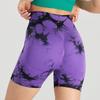 High Waist Tie-Dye Yoga Shorts for Women - Tummy Control & Butt Lift, Sports Fitness Style