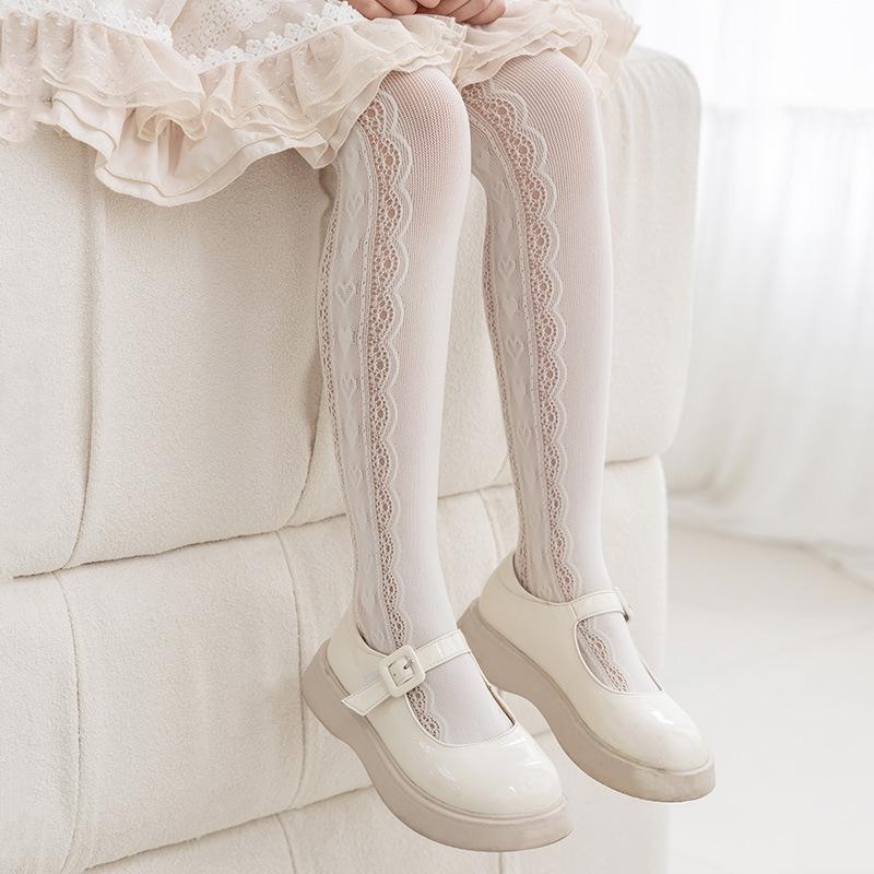 Princess White Tights Comfortable Soft Children Summer Thin Mesh Tight Leggings Cute Lolita Baby Pantyhose