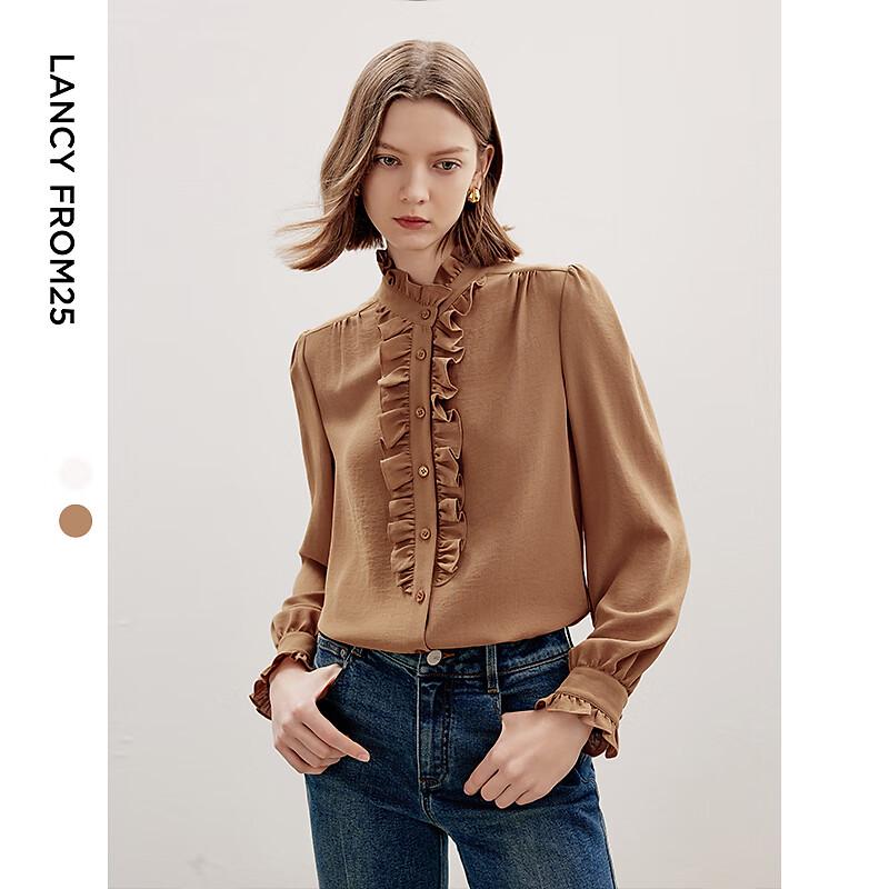 Women's Retro Palace Style Round Neck Blouse